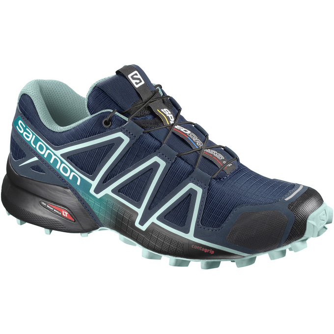 Chaussures De Trail Running Salomon Femme Bleu Marine - Salomon SPEEDCROSS 4 W - France (0914-UWSFN)